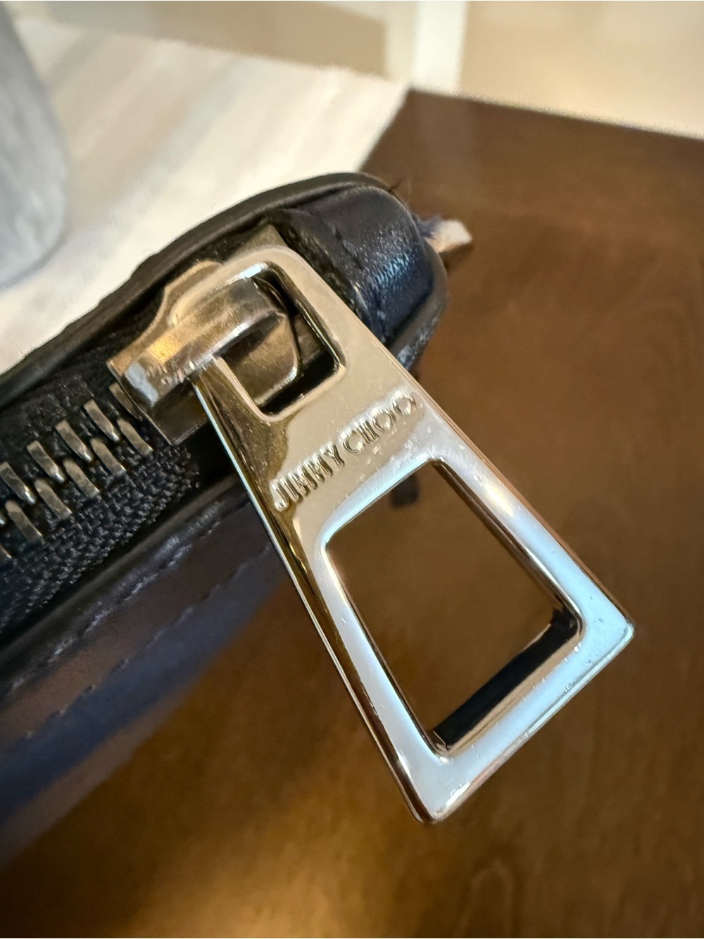 Jimmy Choo Derek Studded Leather Zip Clutch - Picture 8 of 10